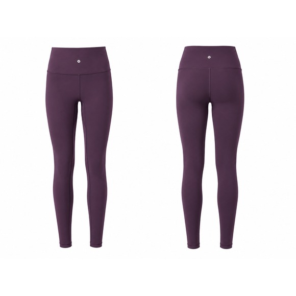 lululemon athletica Pants - Lululemon Womens High Rise Crop Leggings Purple Plum Athletic Yoga Pants Size 4